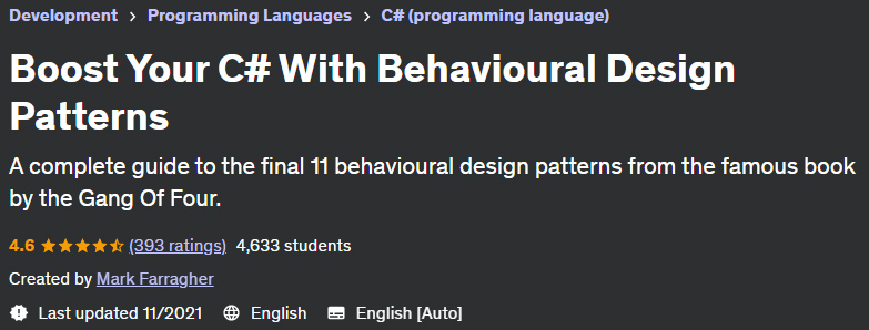 Pictures · Udemy — Boost Your C# With Behavioural Design Patterns 2021-11