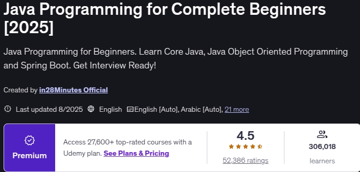 Pictures · Java Programming for Complete Beginners [2025] 2025-8
