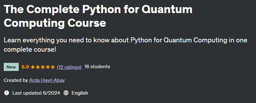 Pictures · Udemy — The Complete Python for Quantum Computing Course 2024-6