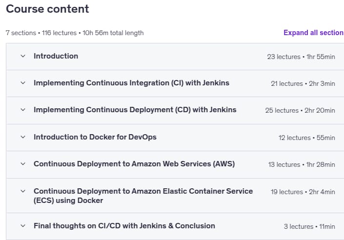 موضوعات الدورة · Jenkins: وظائف، الأنابيب، CI/CD و DevOps للمبتدئين 2025-9