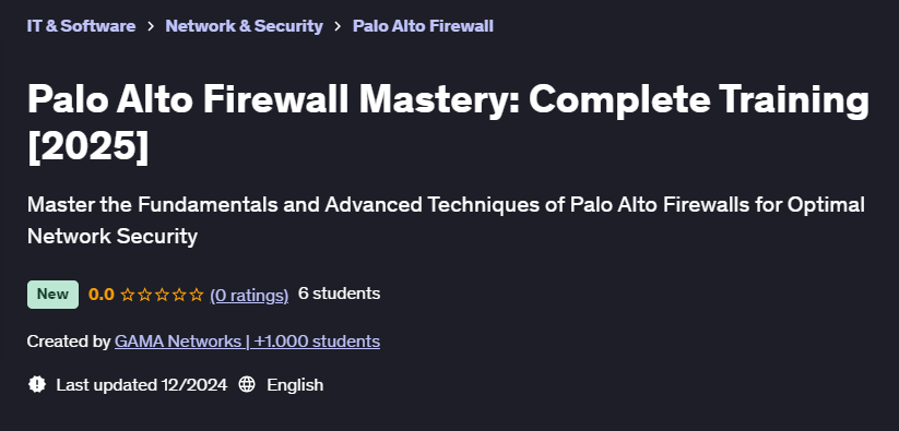 Pictures · Udemy — Palo Alto Firewall Mastery: Complete Training [2025] 2024-12