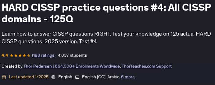 Pictures · HARD CISSP practice questions #4: All CISSP domains – 125Q 2025-1