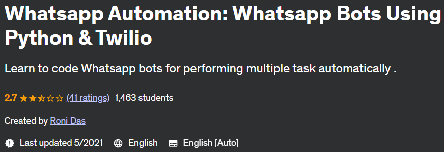 Pictures · Whatsapp Automation: Whatsapp Bots Using Python & Twilio 2021-5