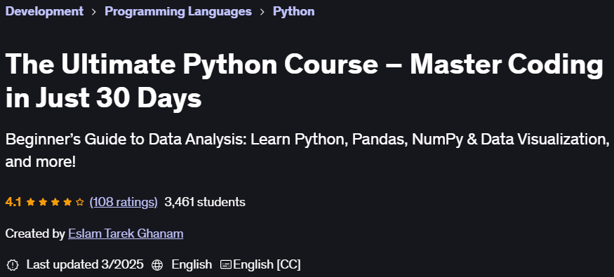 Pictures · The Ultimate Python Course – Master Coding in Just 30 Days 2023-4