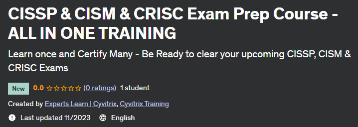 Pictures · CISSP & CISM & CRISC Exam Prep Course – ALL IN ONE TRAINING 2023-11