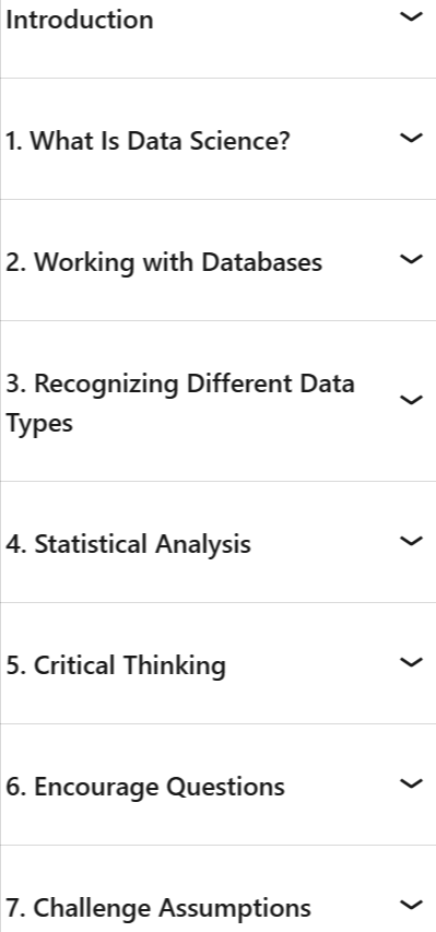 Course topics · Learning Data Science 2025-4
