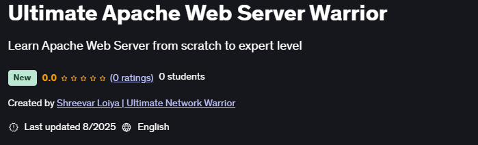 Imágenes · Descripción de Apache Web Server Warrior 2025-8