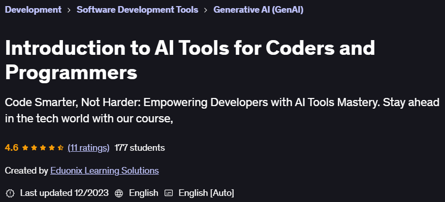 Pictures · Udemy — Introduction to AI Tools for Coders and Programmers 2023-12