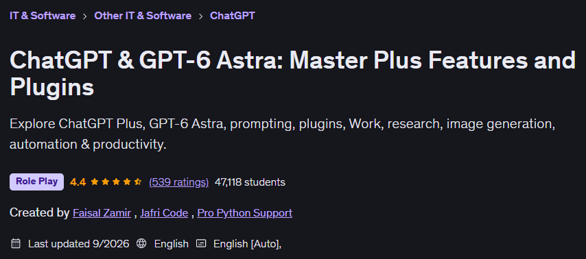 Pictures · ChatGPT & GPT-6 Astra: Master Plus Features and Plugins 2026-2