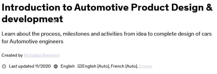 Pictures · Udemy — Introduction to Automotive Product Design & development 2020-11