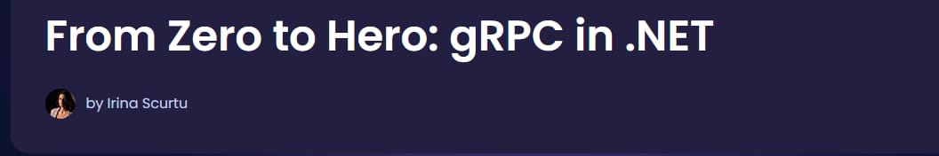 Pictures · Dometrain — From Zero to Hero: gRPC in .NET 2024-6