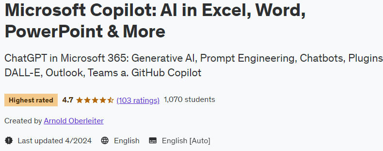 Pictures · Udemy — Microsoft Copilot: AI in Excel, Word, PowerPoint & More 2024-2