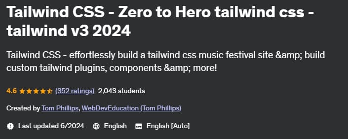 Pictures · Udemy — Tailwind CSS – Zero to Hero tailwind css – tailwind v3 2024 2022-12