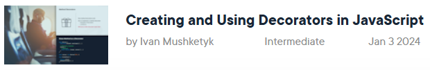 Pictures · Creating and Using Decorators in JavaScript 2024-3