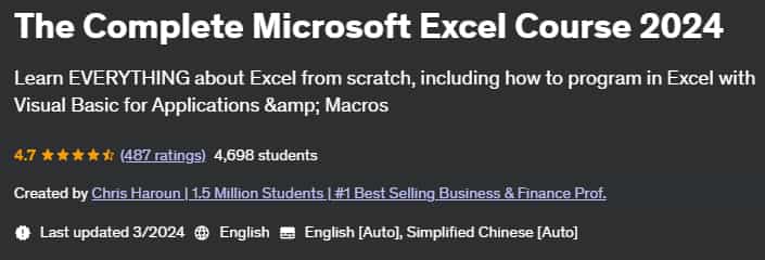 Pictures · Udemy — The Complete Microsoft Excel Course 2024 2023-3