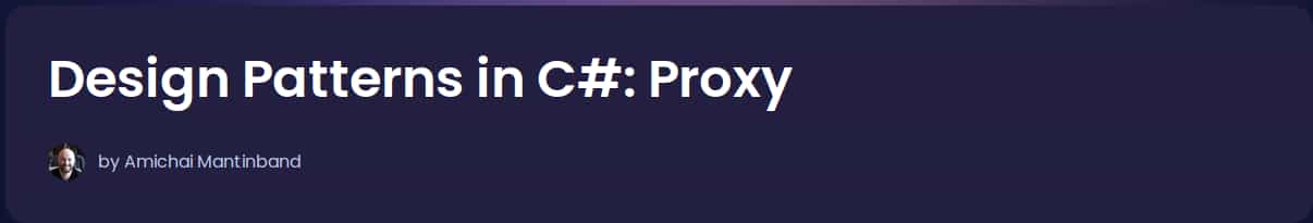 Pictures · Dometrain — Design Patterns in C#: Proxy 2024-11