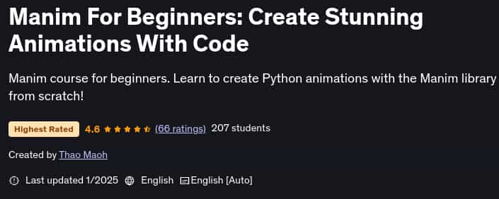 Pictures · Udemy — Manim For Beginners: Create Stunning Animations With Code 2025-1