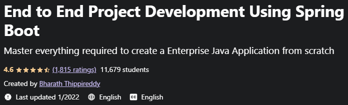 Pictures · Udemy — End to End Project Development Using Spring Boot 2022-1