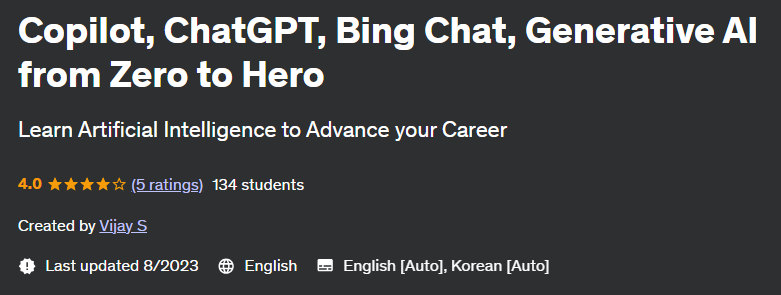 Pictures · Udemy — Copilot, ChatGPT, Bing Chat, Generative AI from Zero to Hero 2023-8