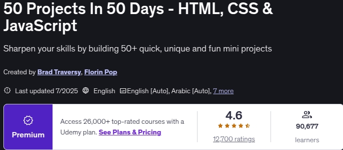 画像 · 50 プロジェクト IN 50 日々 - HTML, CSS & JavaScript 2025-7