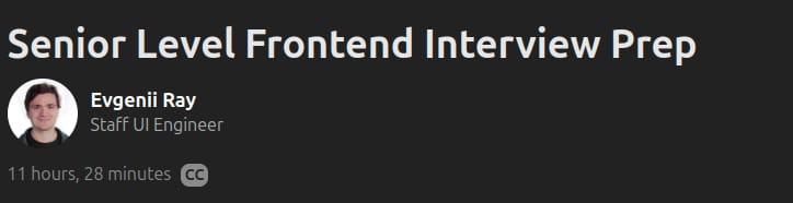 Pictures · Frontend Masters — Senior Level Frontend Interview Prep 2026-4