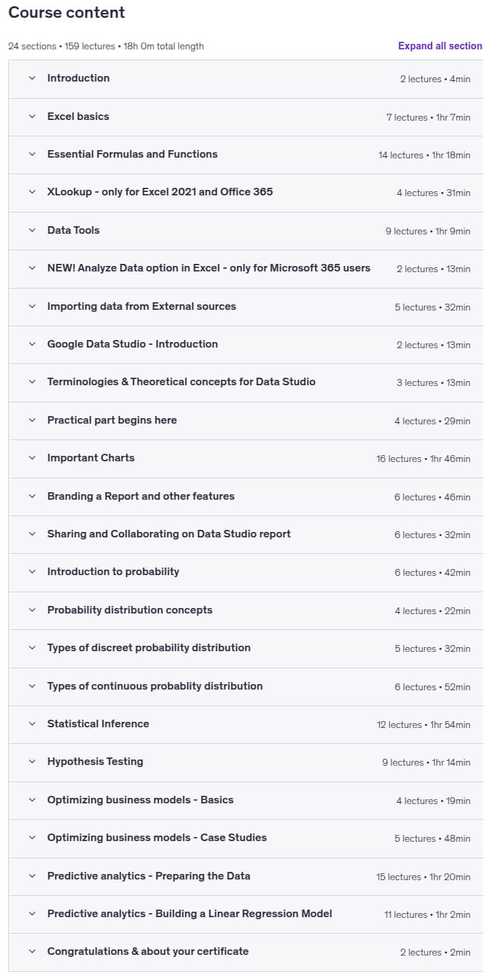 课程主题 · 商业分析:Excel,Stats & Looker Studio3内 -1] 2025-11
