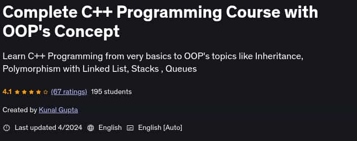 Pictures · Udemy — Complete C++ Programming Course with OOP’s Concept 2022-5