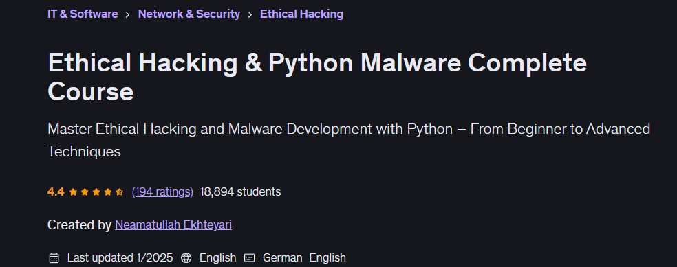 Pictures · Ethical Hacking & Python Malware Complete Course 2025-1