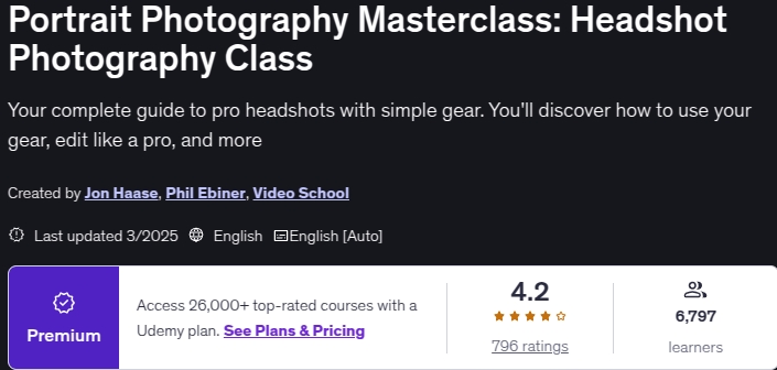 图片 · 肖像摄影 综合课程首頁 〉外文書 〉文學 〉Headshot Photography Class 2025-3