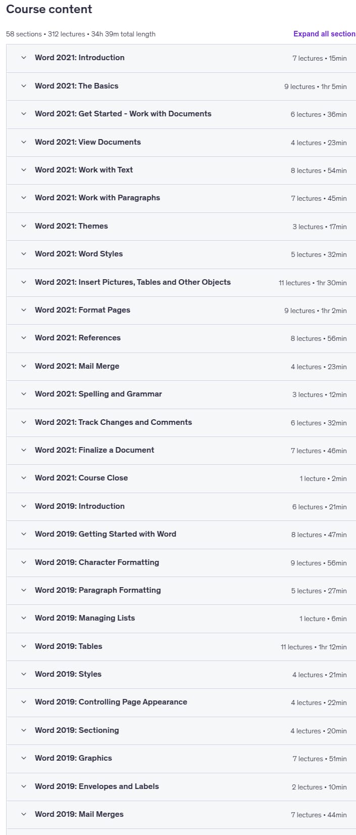 Kursthemen · Der Ultimate Microsoft Word beginnt mit Expert Bundle 2024-3