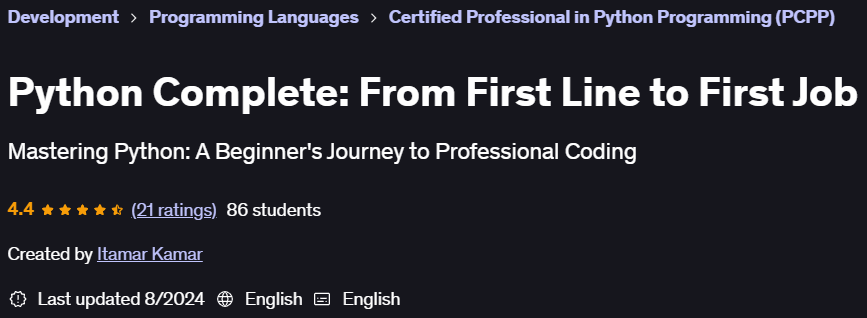 Pictures · Udemy — Python Complete: From First Line to First Job 2023-11