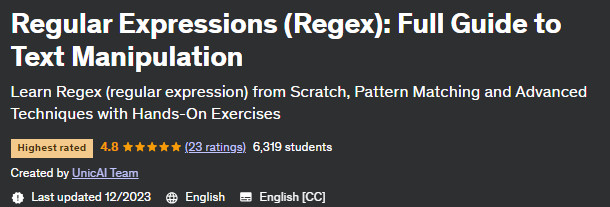 Pictures · Udemy — Regular Expressions (Regex): Full Guide to Text Manipulation 2023-9