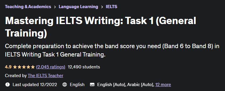 Pictures · Udemy — Mastering IELTS Writing: Task 1 (General Training) 2022-12