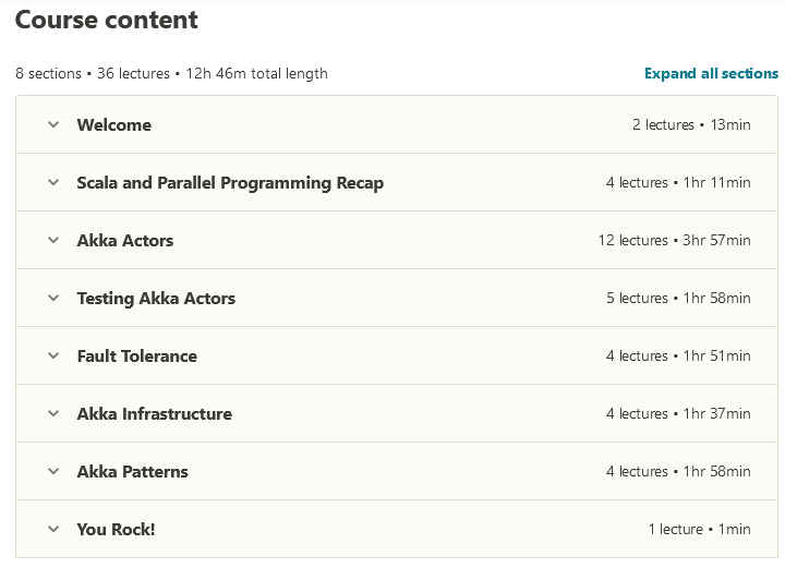 Course topics · Udemy — Akka Essentials with Scala | Rock the JVM 2021-3