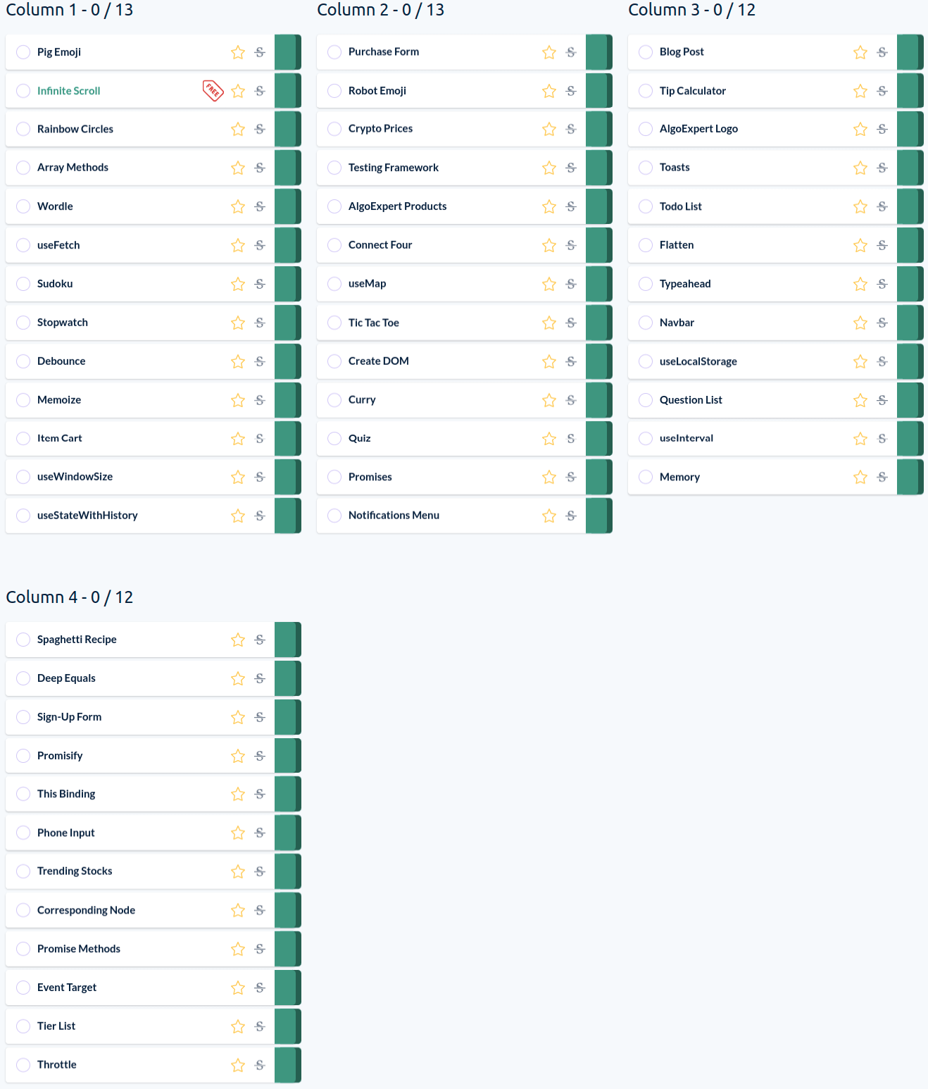 Course topics · AlgoExpert — 50 Frontend Interview Questions 2022-3