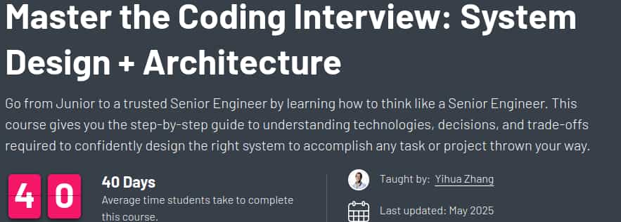 Pictures · ZeroToMastery — Master the Coding Interview: System Design + Architecture 2025-4