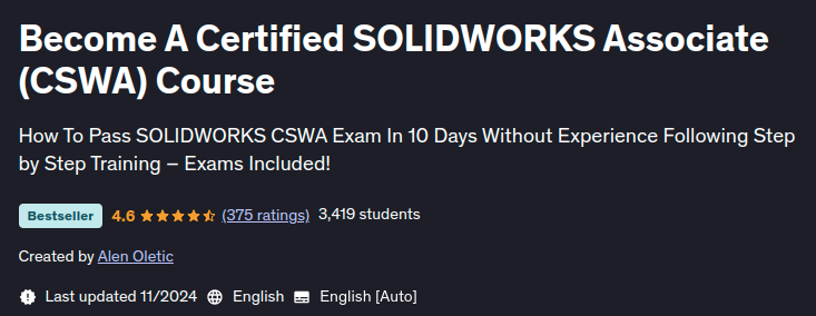 Pictures · Udemy — Become A Certified SOLIDWORKS Associate (CSWA) Course 2021-9