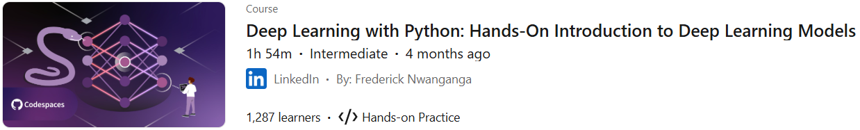 Pictures · LinkedIn — Deep Learning with Python: Hands-On Introduction to Deep Learning Models 2025-2