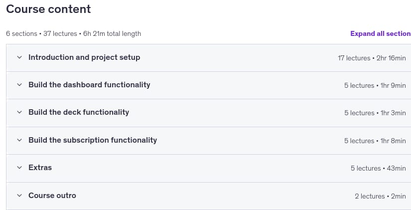 Temas del curso · Cursor AI Iniciación a Pro: Build Production Web Apps con AI 2026-6