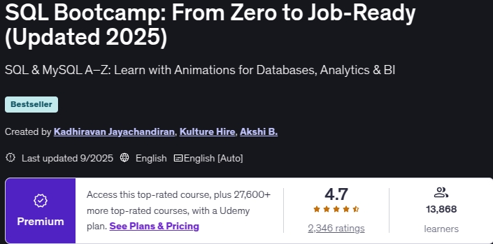 Images · SQL Bootcamp : de zéro à Job-Ready (actualisé) 2025) 2025-9