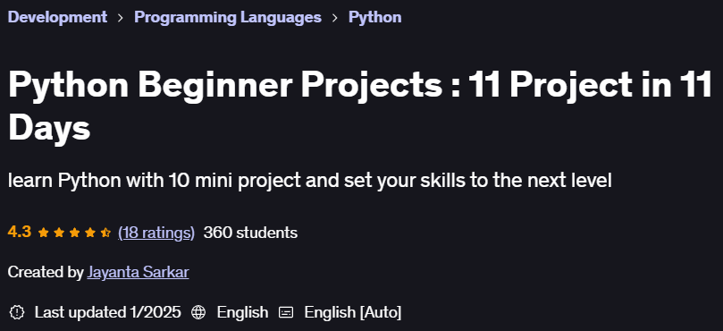 Pictures · Udemy — Python Beginner Projects : 11 Project in 11 Days 2023-12