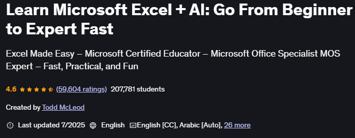 이미지 · 배우기 Microsoft Excel + AI: 초보자에서 전문가로 빠르게 이동 2025-5