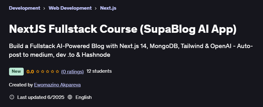 Pictures · NextJS Fullstack Course (SupaBlog AI App) 2025-6