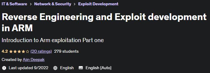 Pictures · Udemy — Reverse Engineering and Exploit development in ARM 2021-11