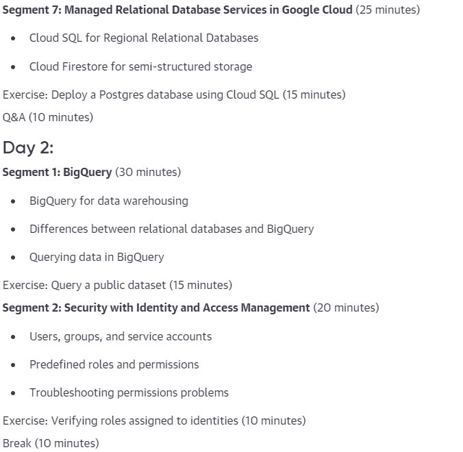 Course topics · Oreilly — Google Cloud Essentials 2023-5