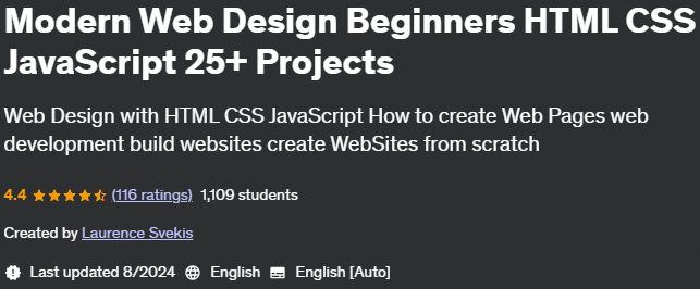 Pictures · Udemy — Modern Web Design Beginners HTML CSS JavaScript 25+ Projects 2022-3