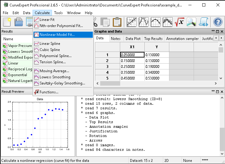Pictures · CurveExpert Professional 2.6.5 x64
