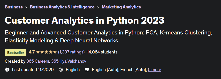 Pictures · Udemy — Customer Analytics in Python 2023 2020-11