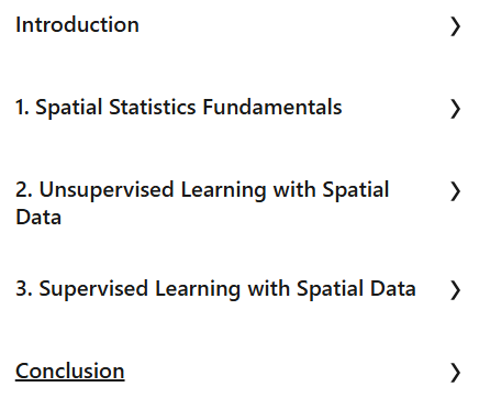 Course topics · LinkedIn — Spatial Machine Learning and Statistics in Python 2025-8