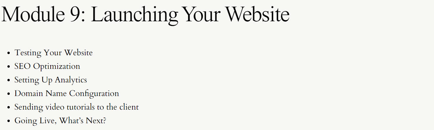 Course topics · Brand and Bloom Designs — Winning at WordPress 2024-9